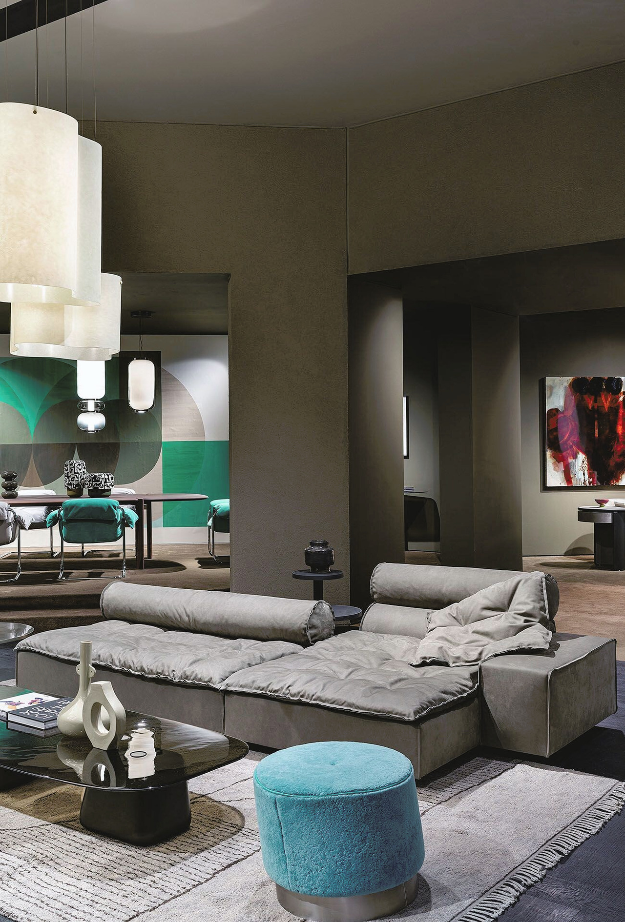 Miami Soft Modular Leather Sofa, view 11
