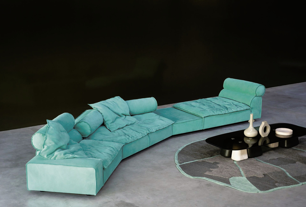 Miami Soft Modular Leather Sofa, view 3
