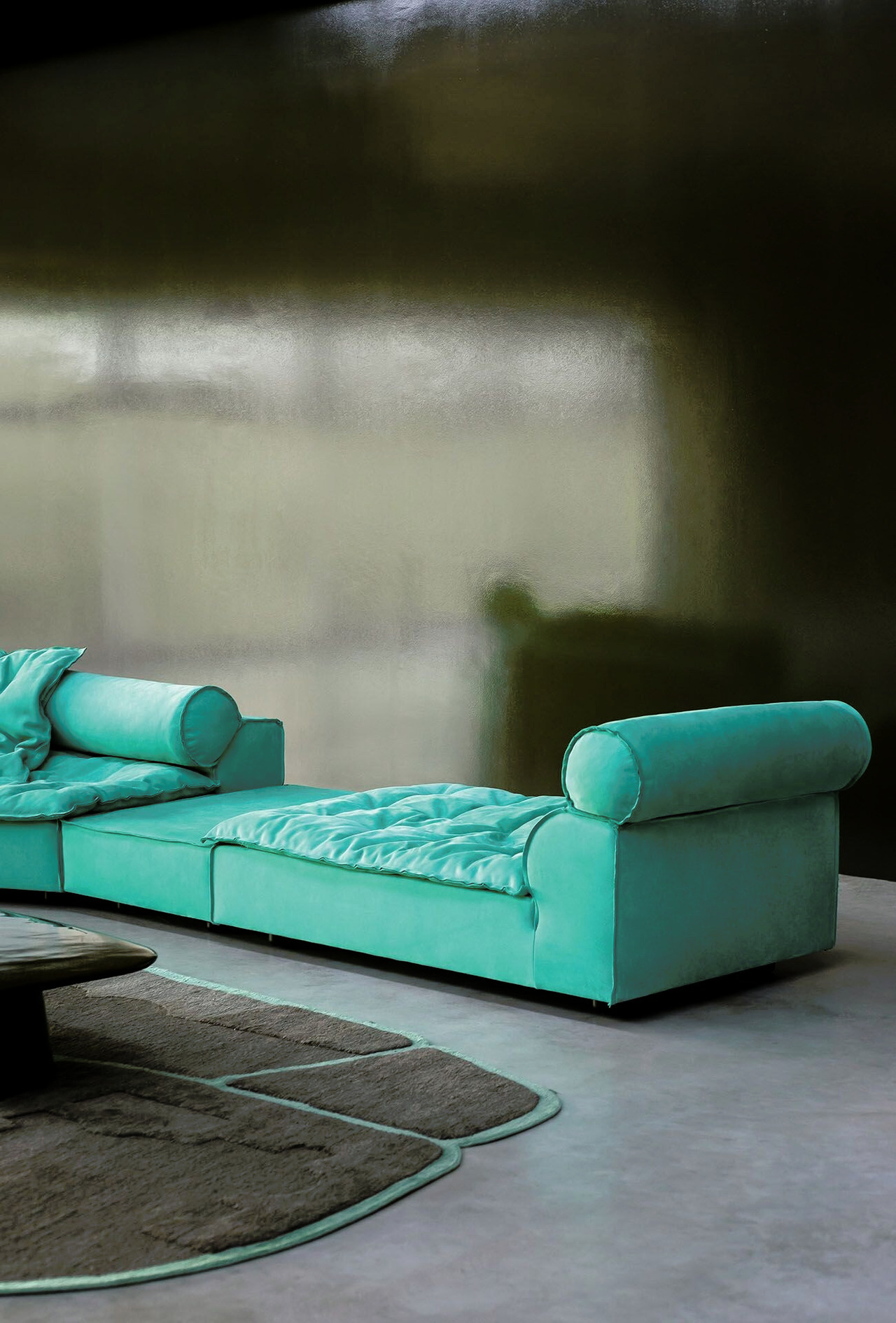 Miami Soft Modular Leather Sofa, view 4