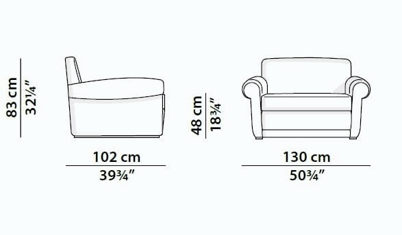 Mickey Extra Leather Armchair, view 5