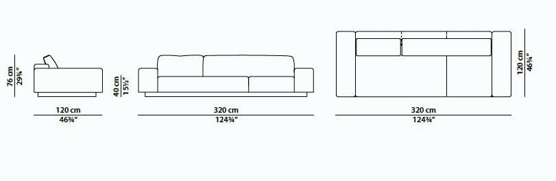 Monsieur Modular Leather Modular Sofa, view 9
