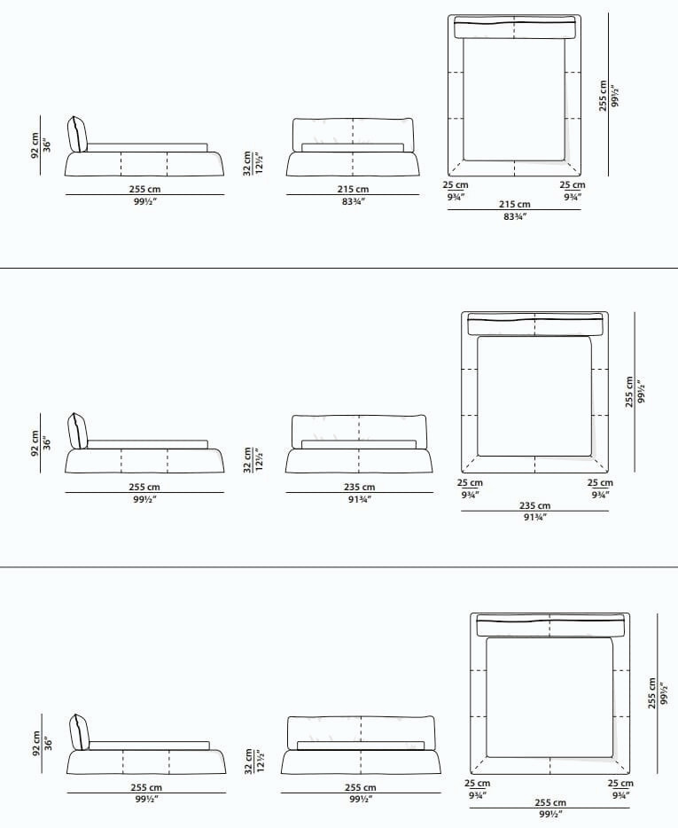 Paris Leather Bed by Baxter, view 10