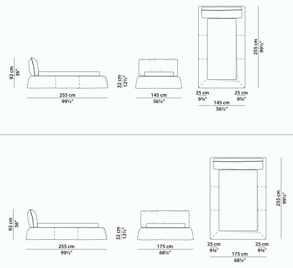 Paris Leather Bed by Baxter, view 11