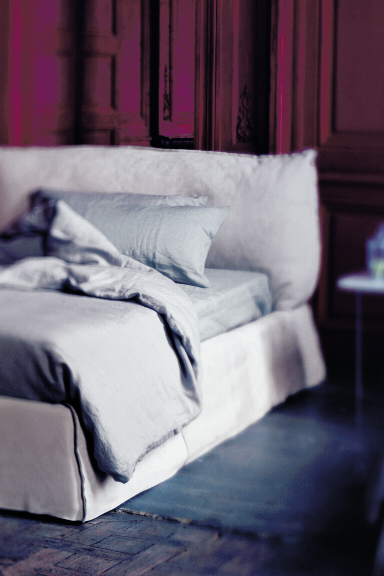 Paris Slim Leather Bed, view 4