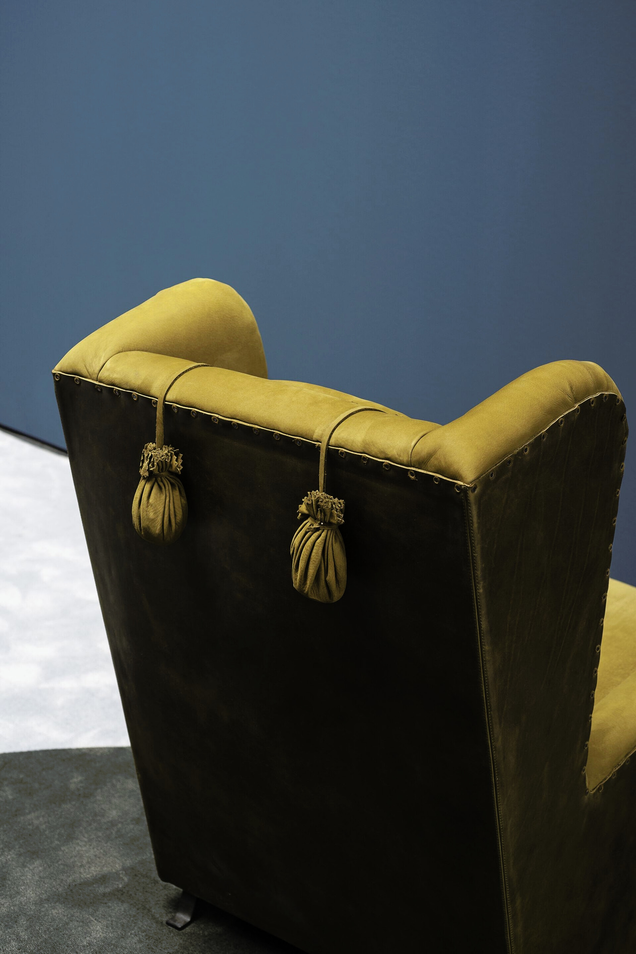 Pochette Leather Armchair by Paola Navone, view 7