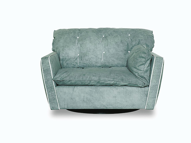 Sorrento Leather Swivel Armchair by Baxter