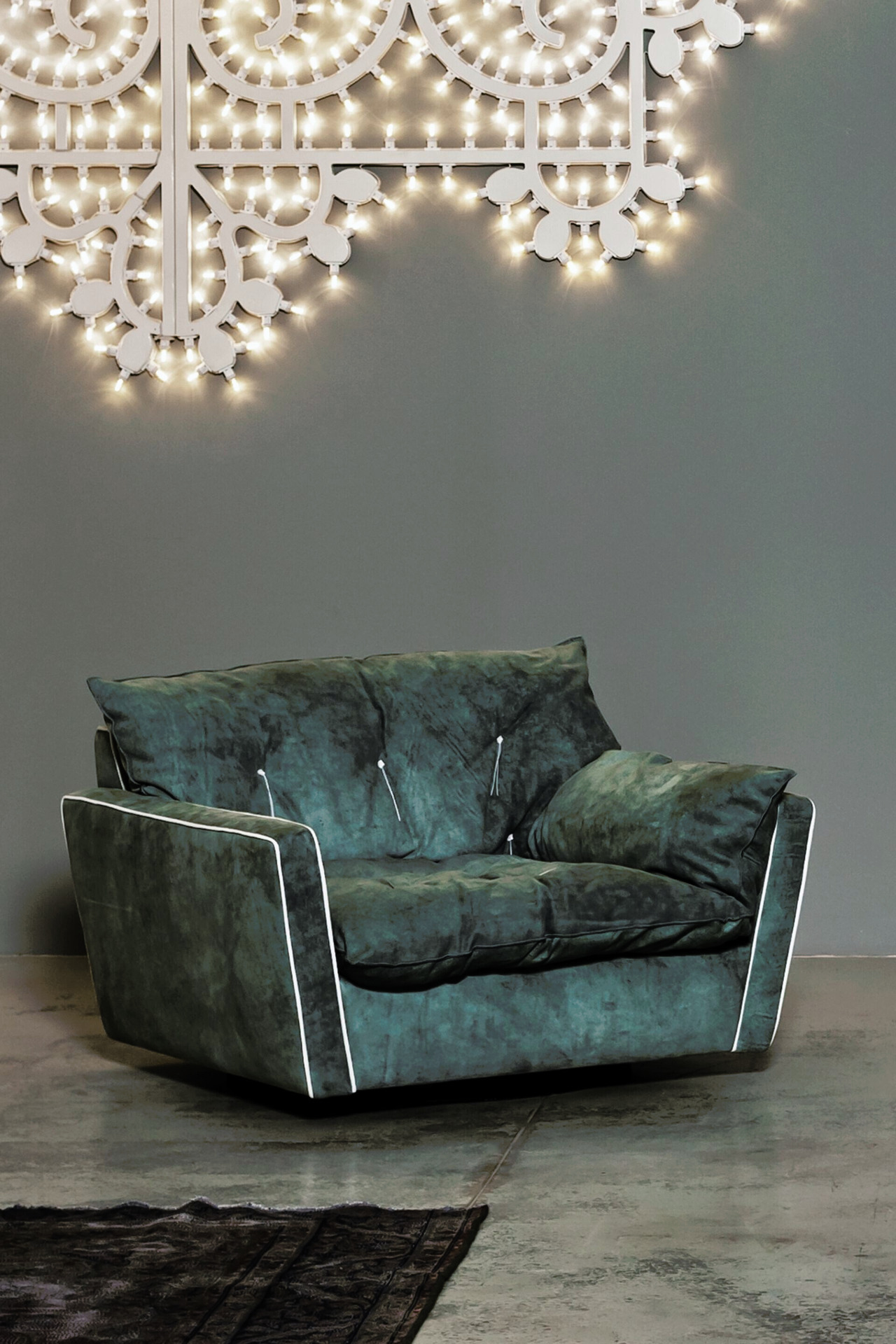 Sorrento Leather Swivel Armchair by Baxter, view 3