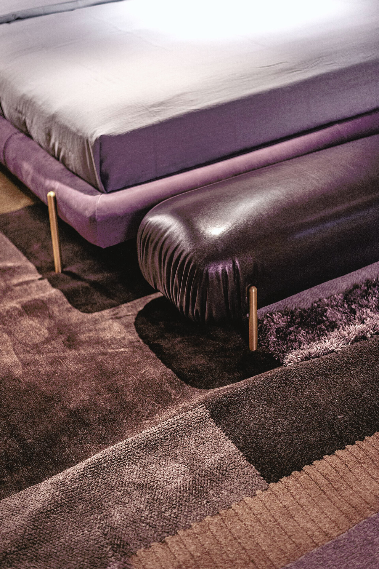Stone Modular Leather Bed, view 11