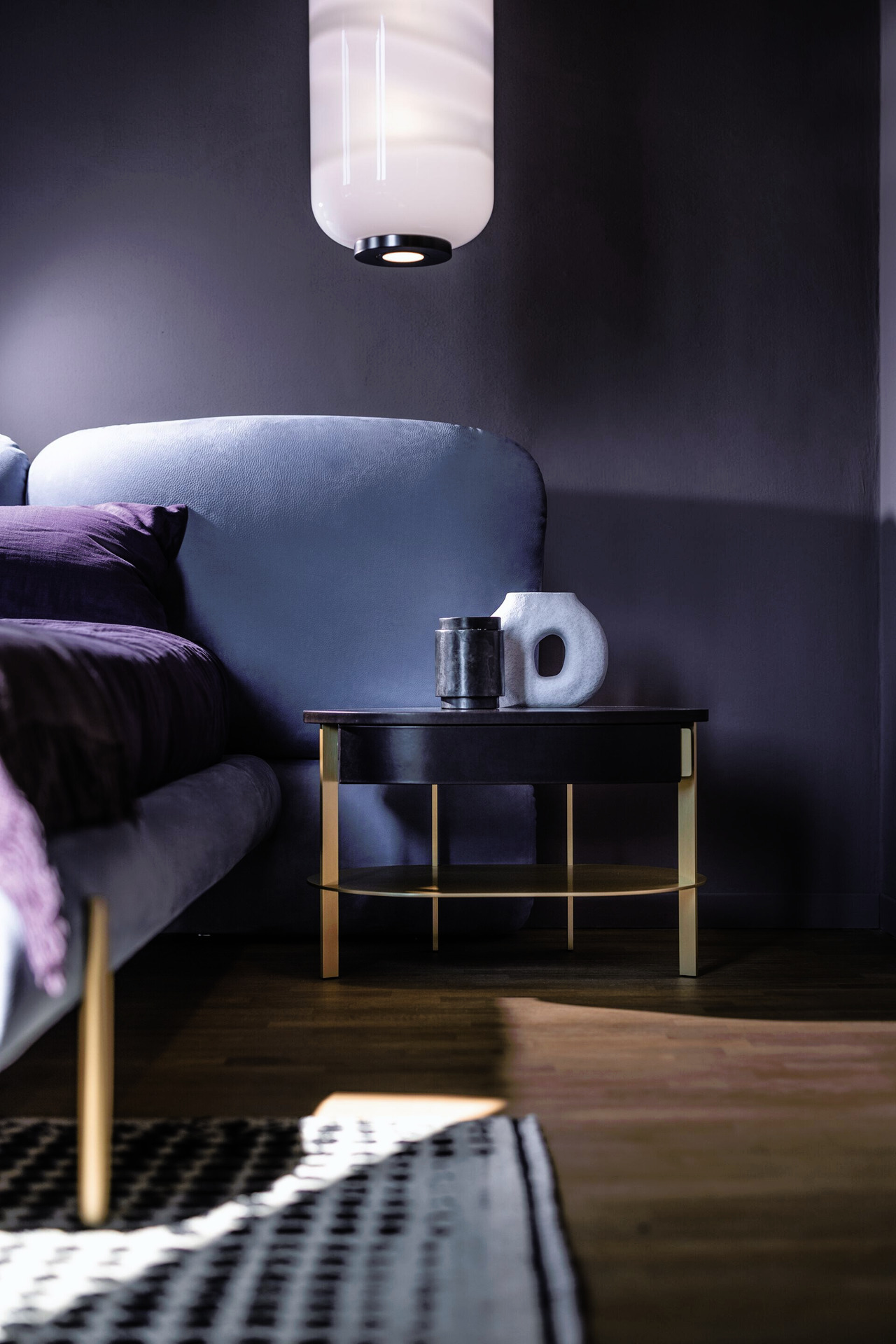 Stone Modular Leather Bed, view 19