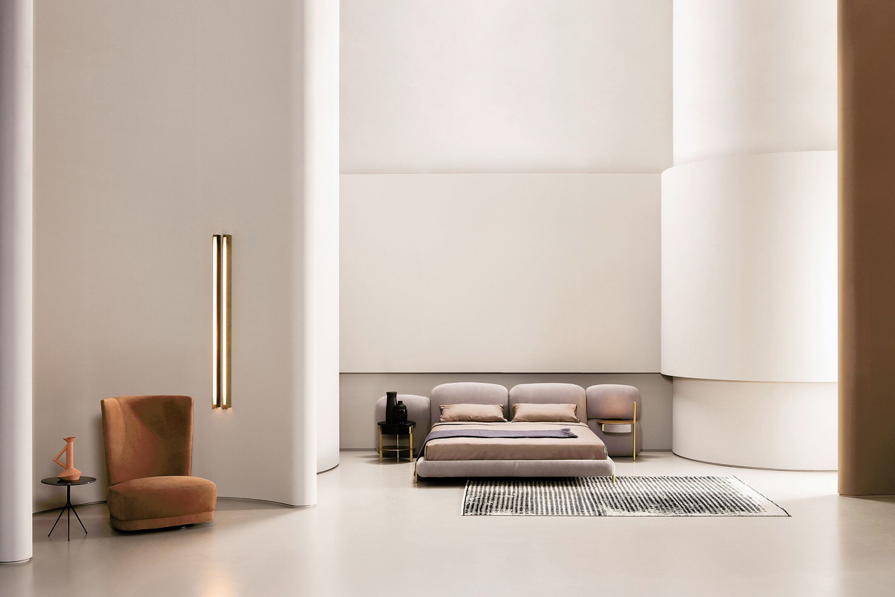 Stone Modular Leather Bed, view 20
