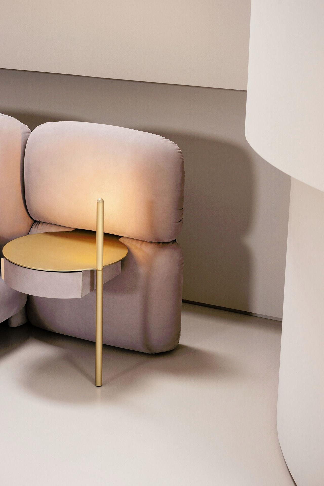 Stone Modular Leather Bed, view 3