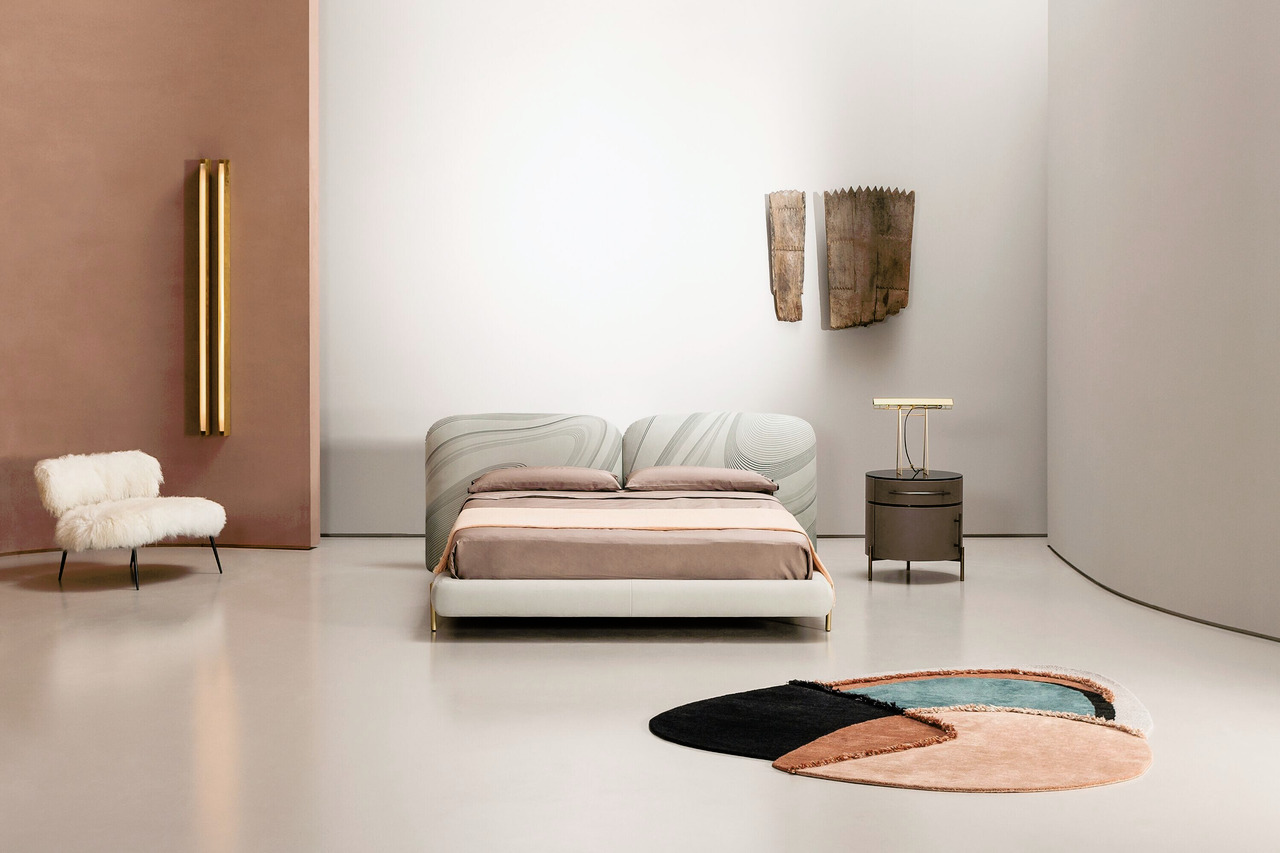 Stone Modular Leather Bed, view 7