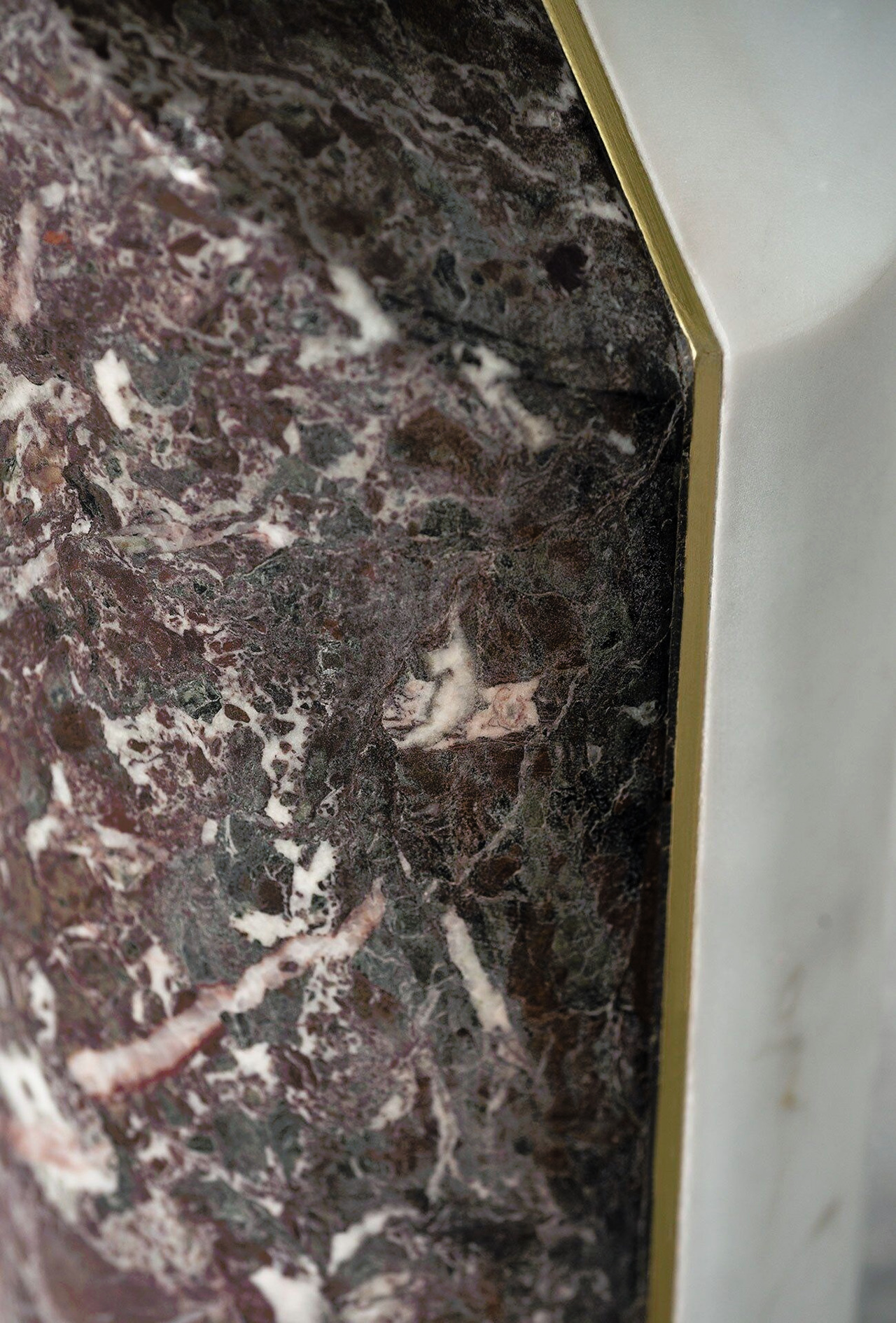 Ziggy Marble and Smoked Glass Side Table, view 9