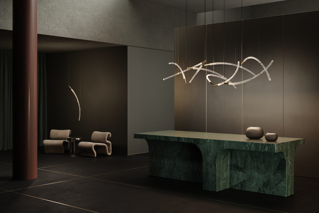 Flare Chandelier, 9 Lights, Variant 15