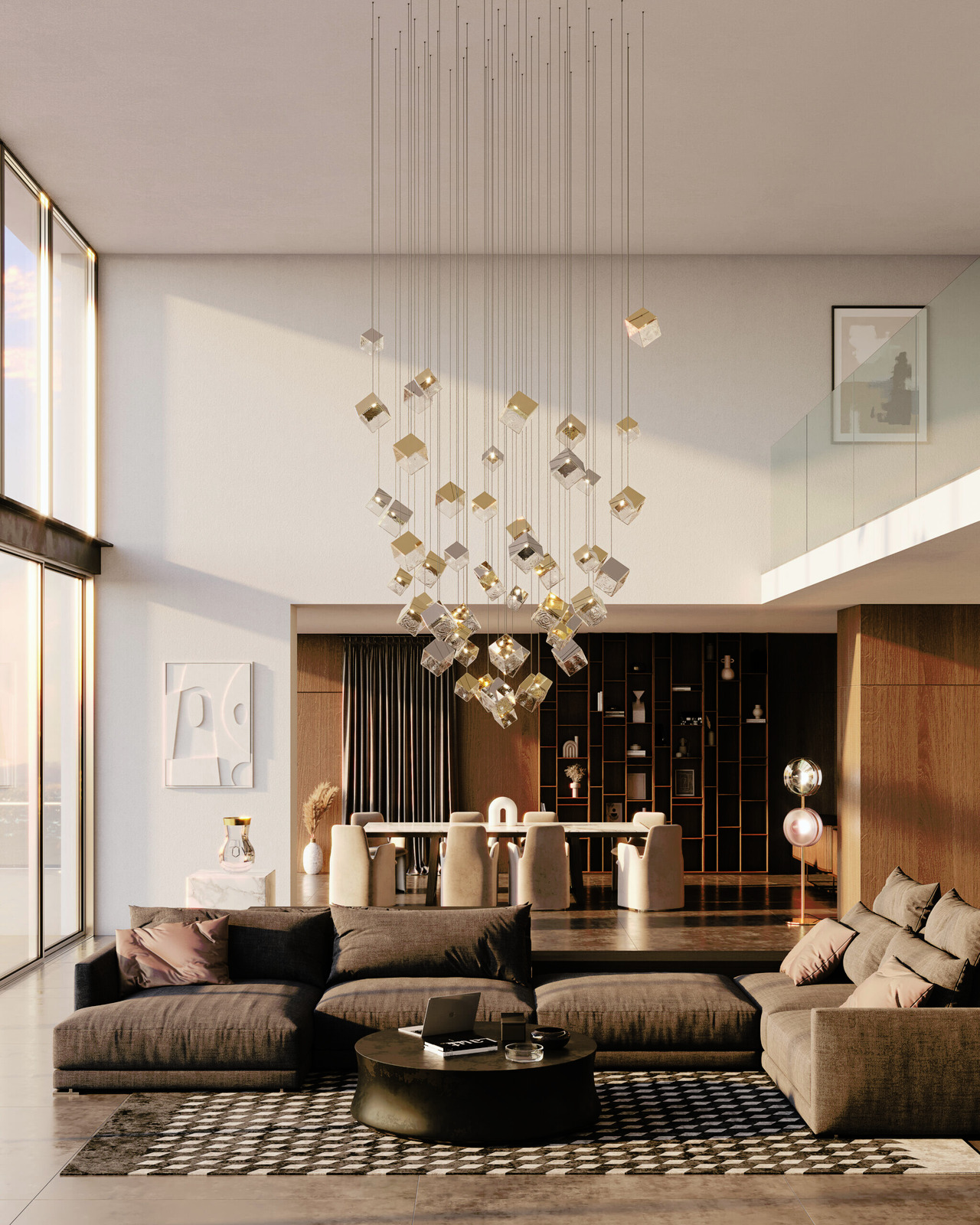 Pyrite Chandelier, view 2