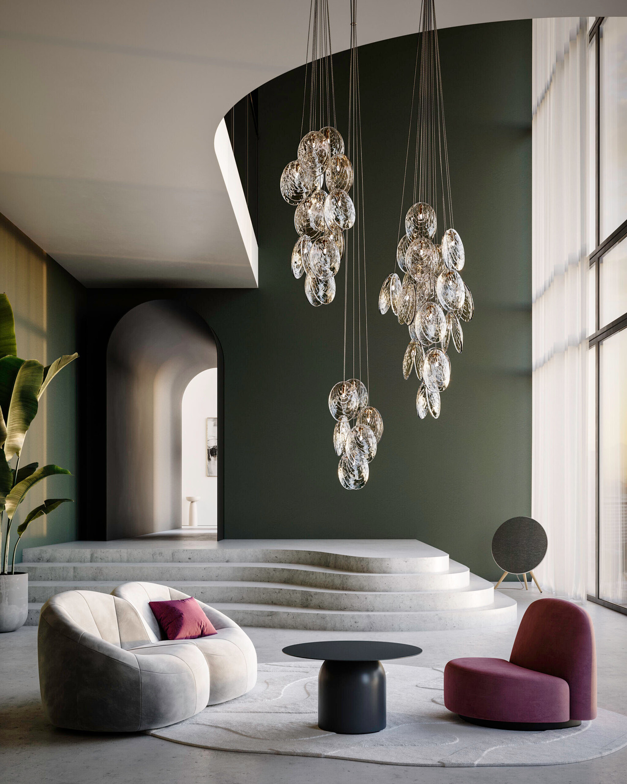 Mussels Cluster 18 Chandelier, view 2