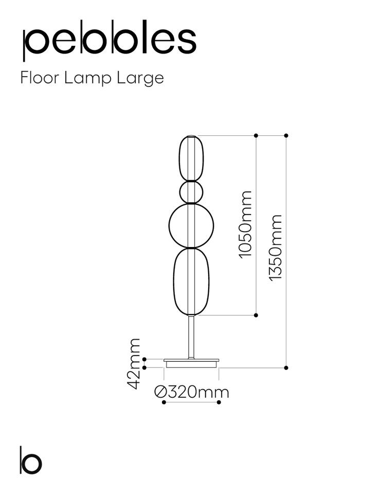 Pebbles Large Floor Lamp, view 2