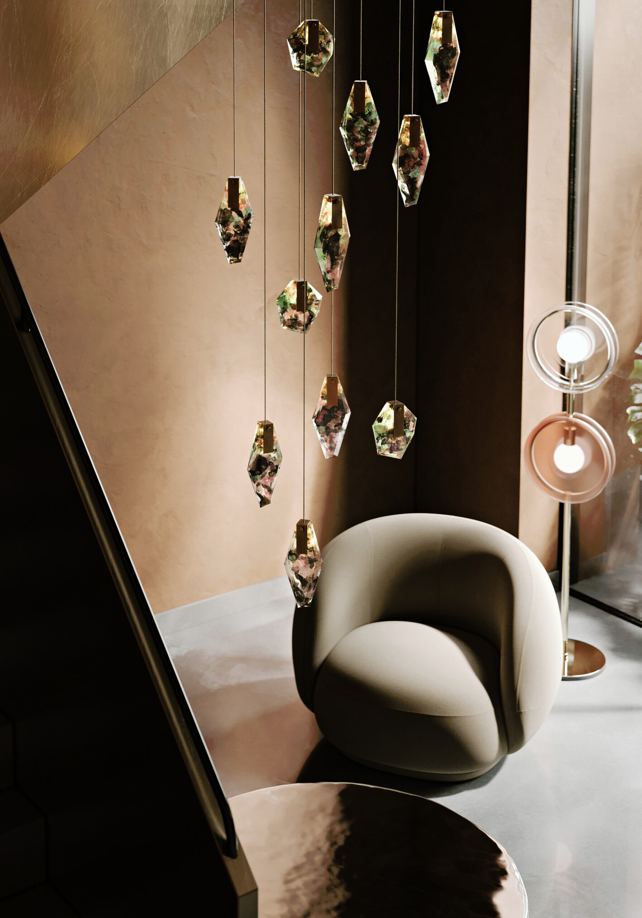 Fragments Pendant Chandelier, 26 Pieces