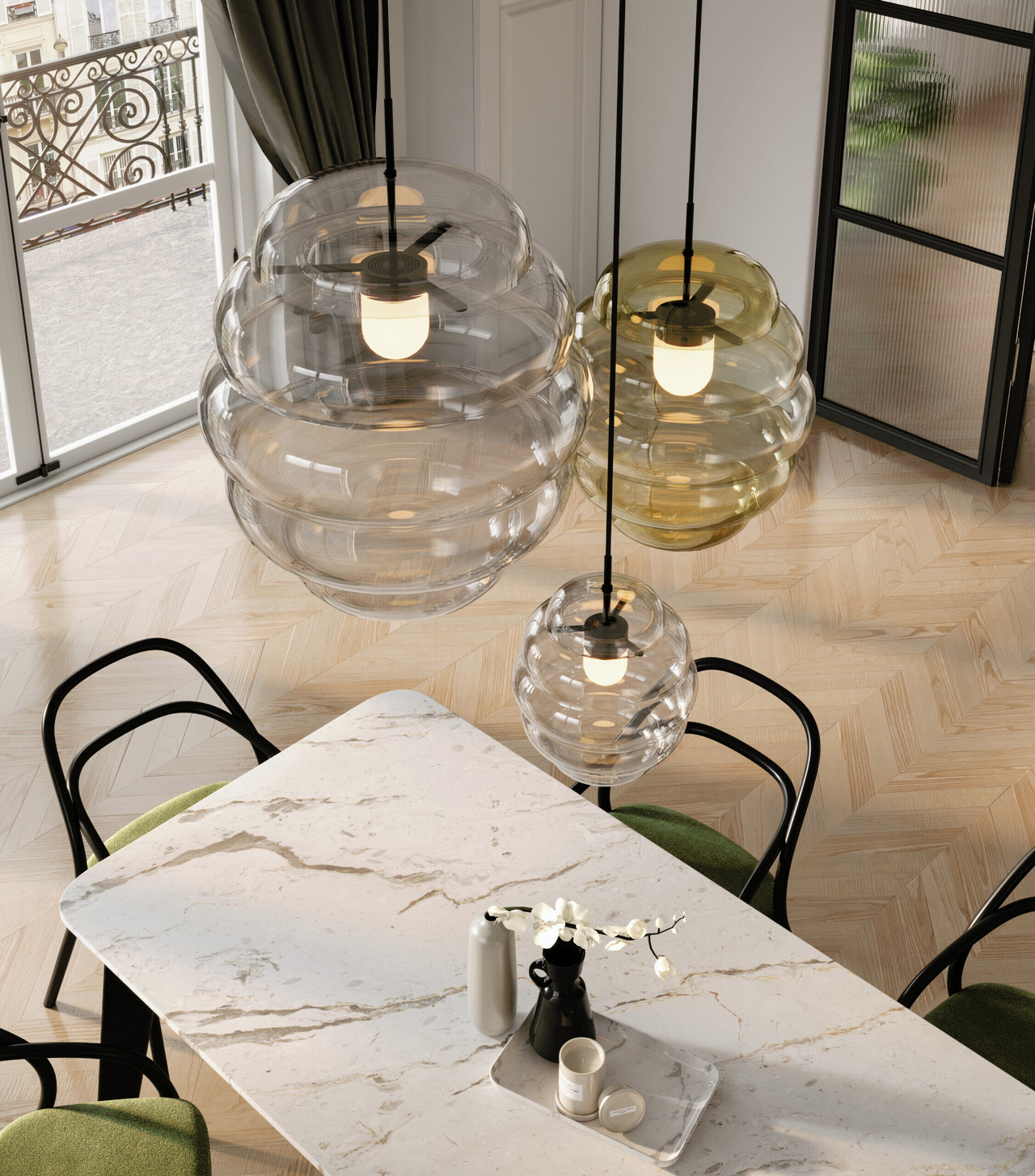 Blimp Pendant Chandelier, view 2