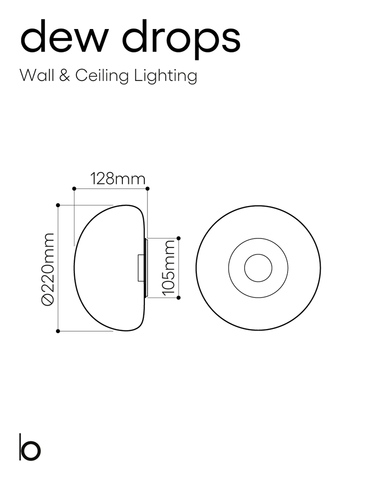 Dew Drops Large Wall and Ceiling Light, view 6