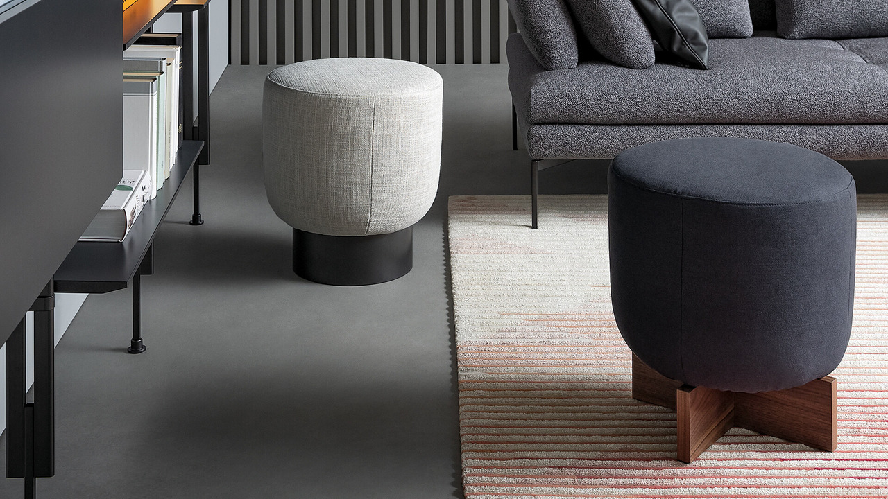 Belt & Cross Designer Poufs, view 3