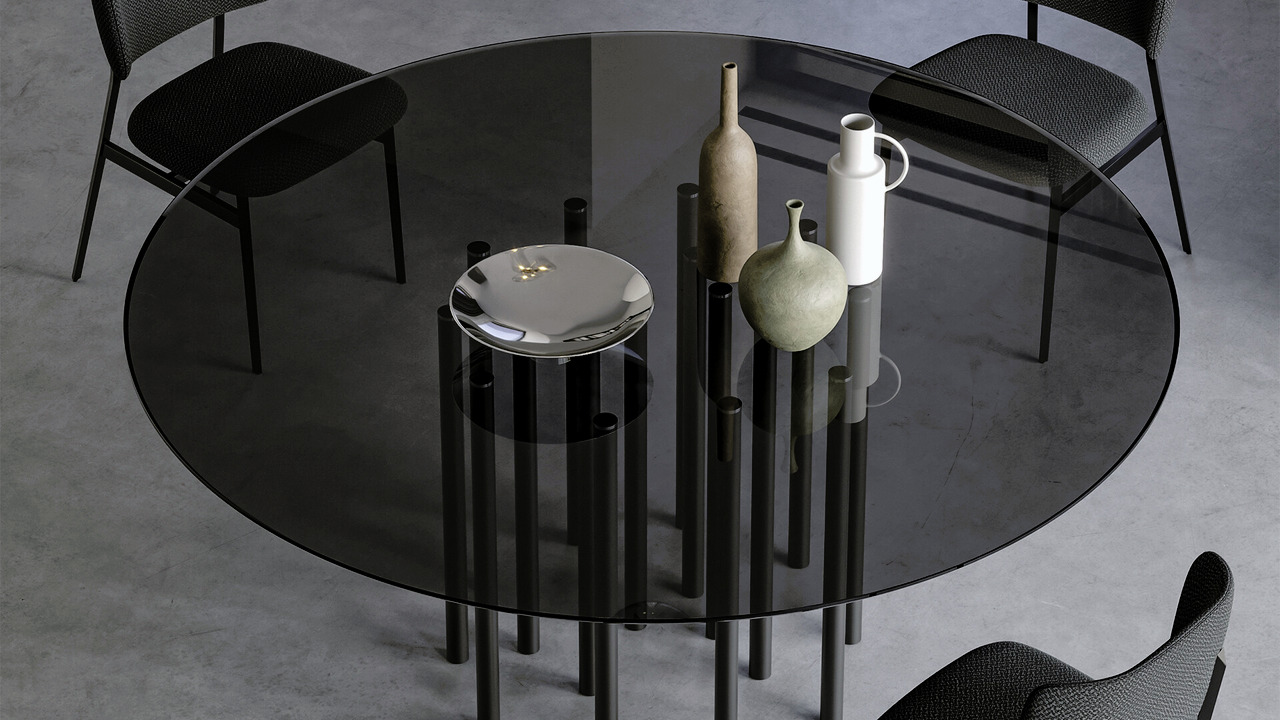 Mille Glass Dining Table, view 3
