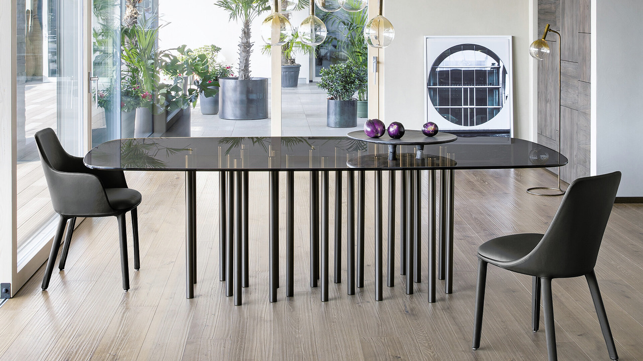 Mille Glass Dining Table, view 4