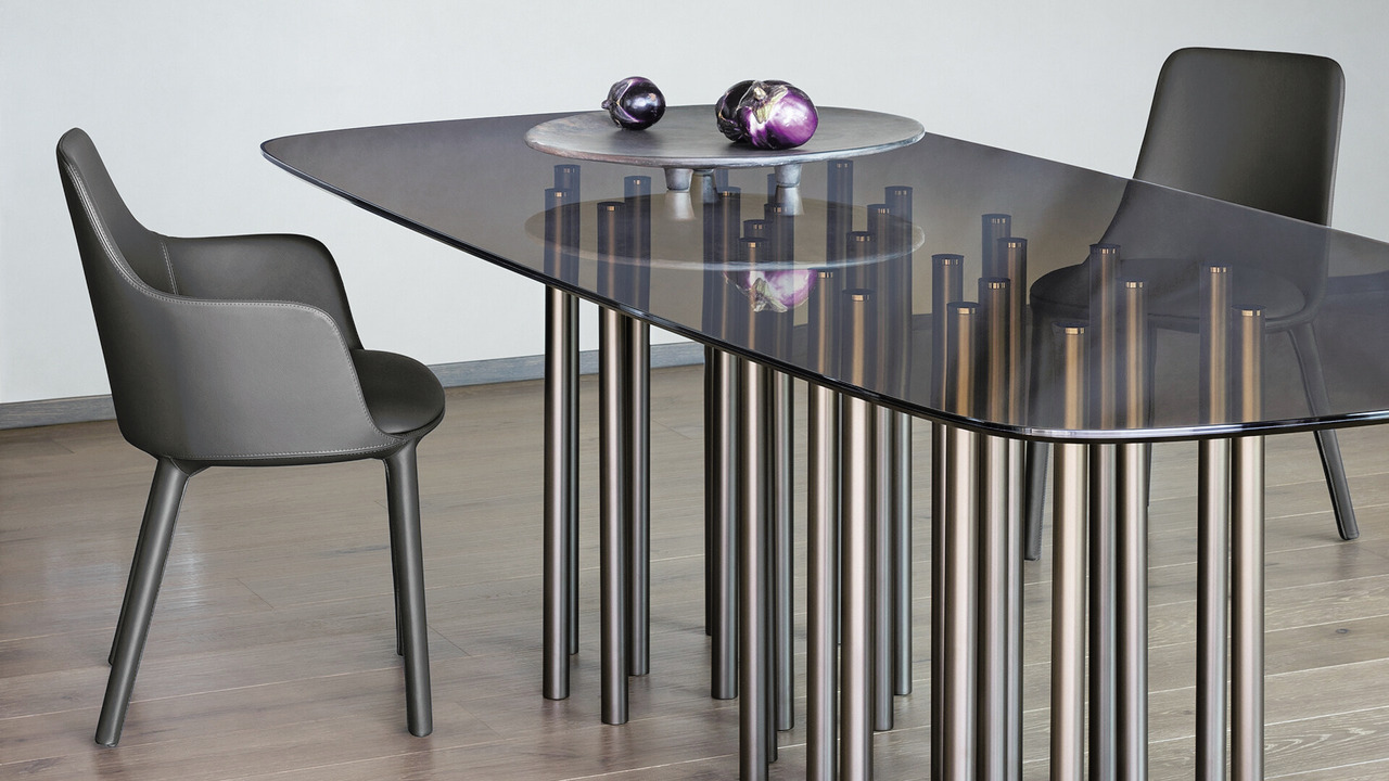 Mille Glass Dining Table, view 5