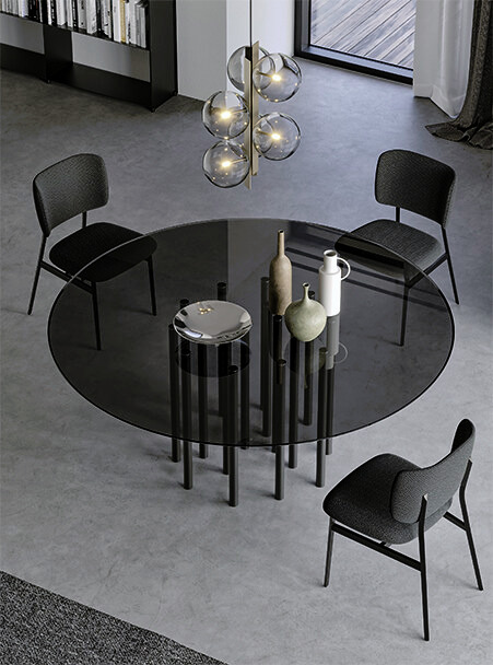 Mille Glass Dining Table, view 8