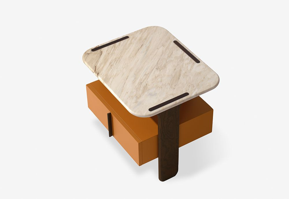 Carpanese Home Trio N Bedside Table, view 2