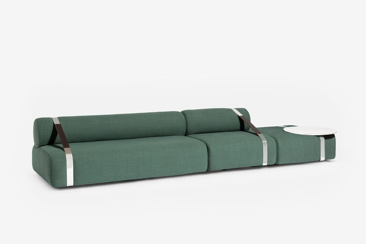 Carpanese Home Meg XL Modular Sofa with Coffee Table