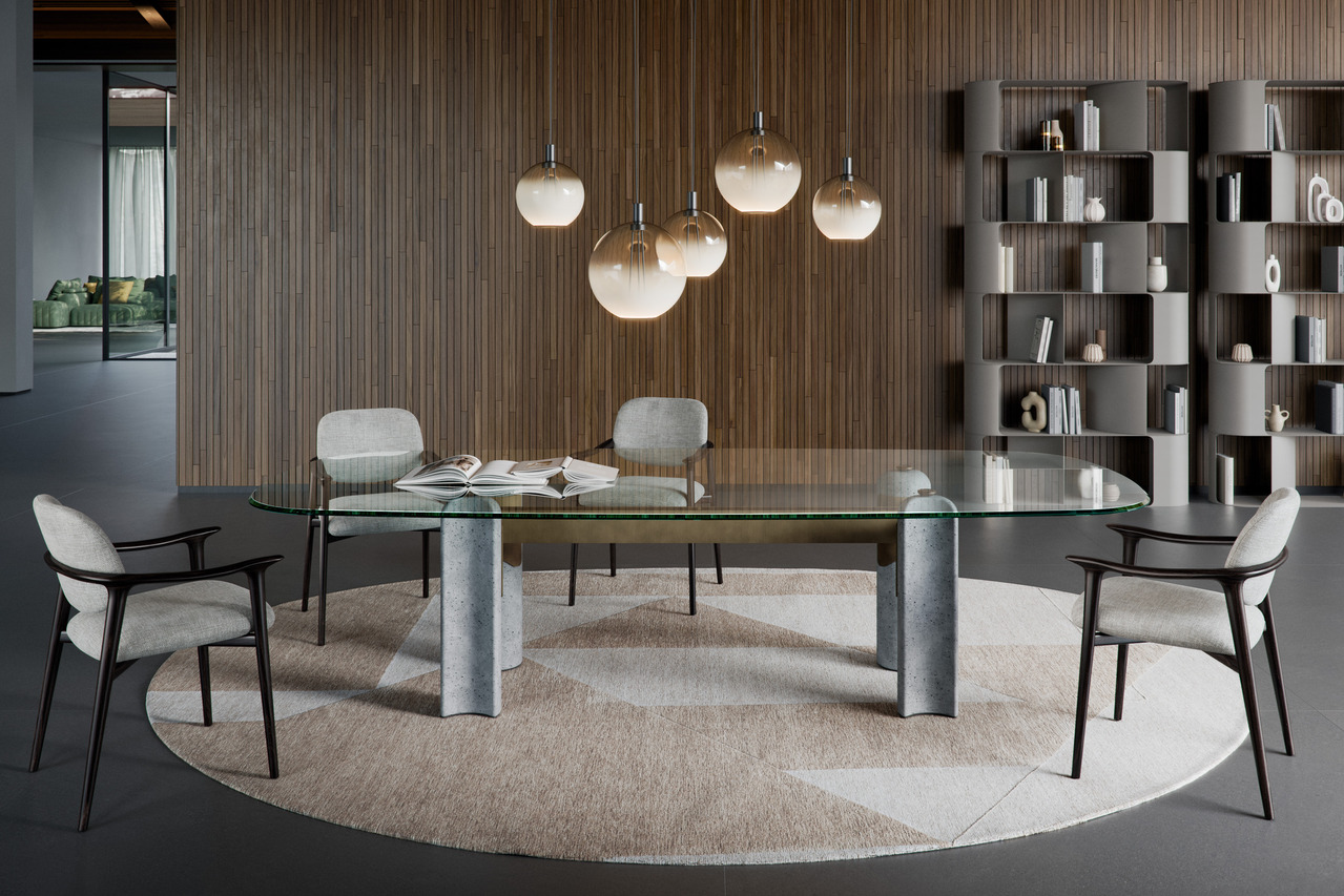 Cattelan Italia Bilbao Glass Table, view 2