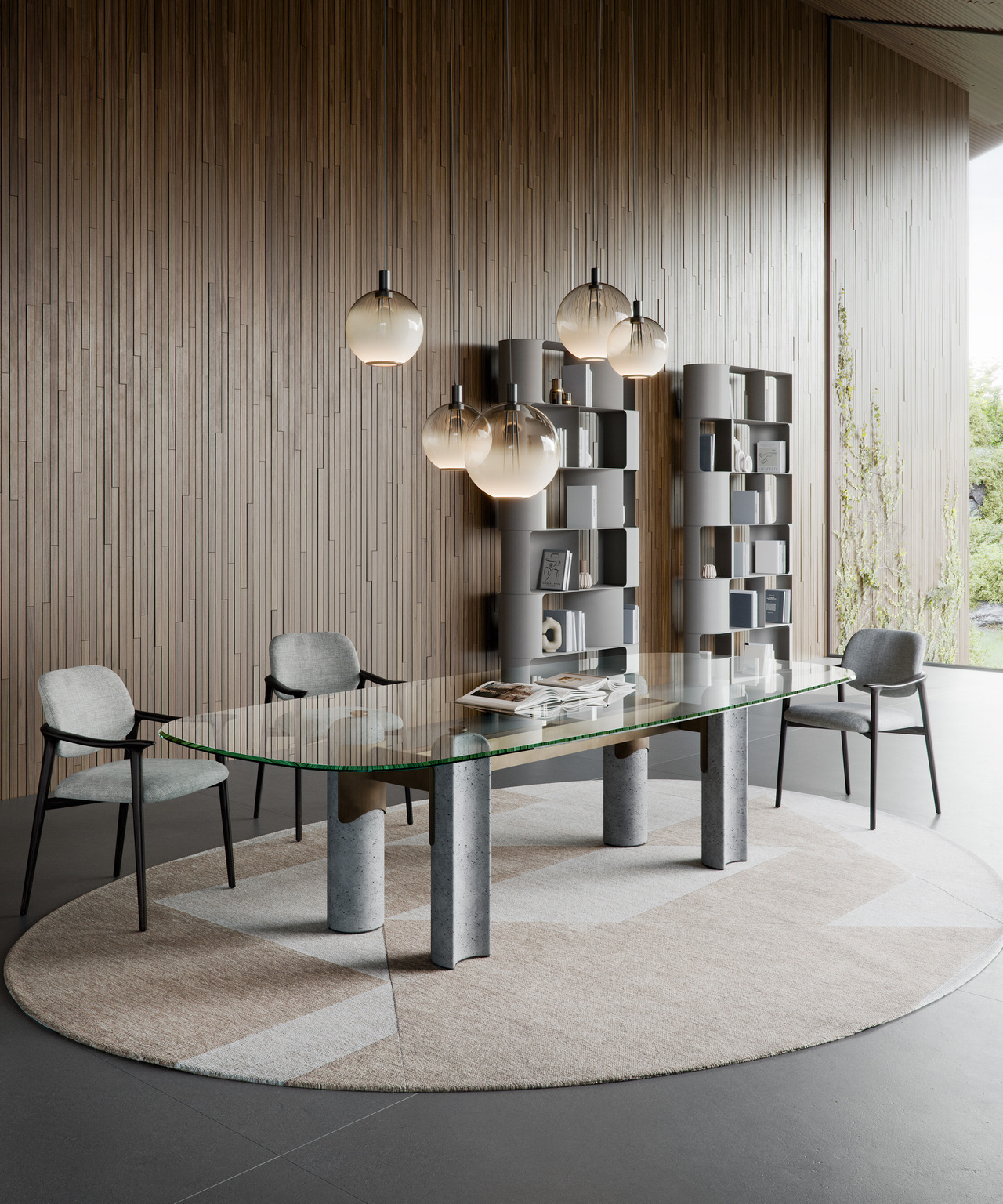 Cattelan Italia Bilbao Glass Table, view 3
