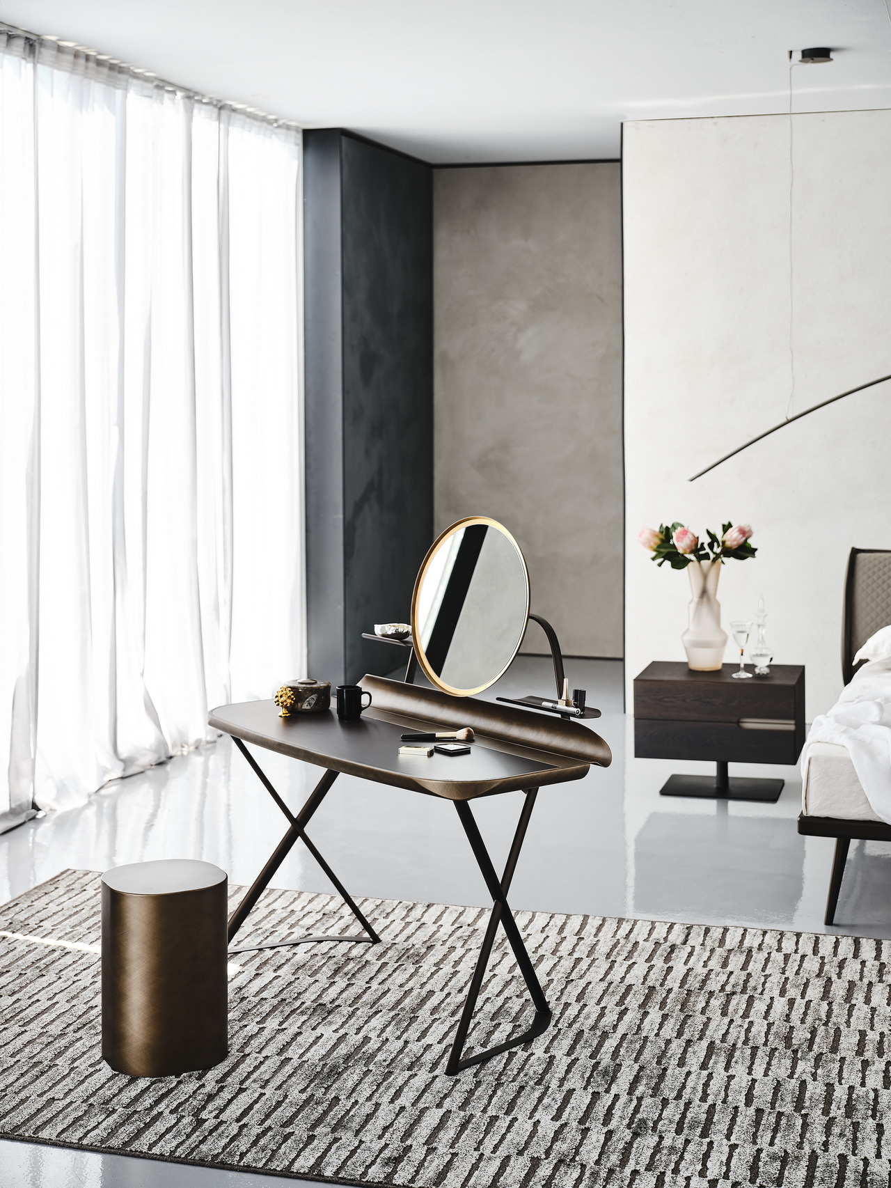 Cattelan Italia Cocoon Trousse Leather Dressing Table