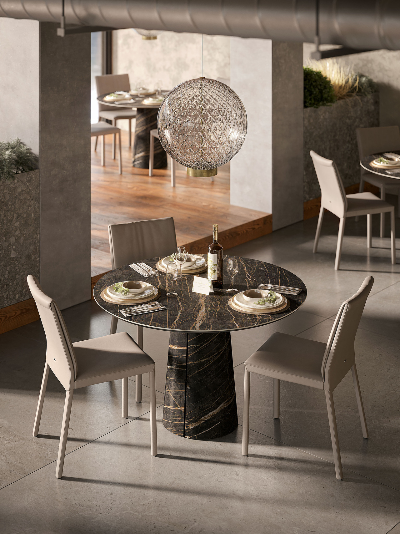 Cattelan Italia Cuba Keramik Bistrot Table, view 2
