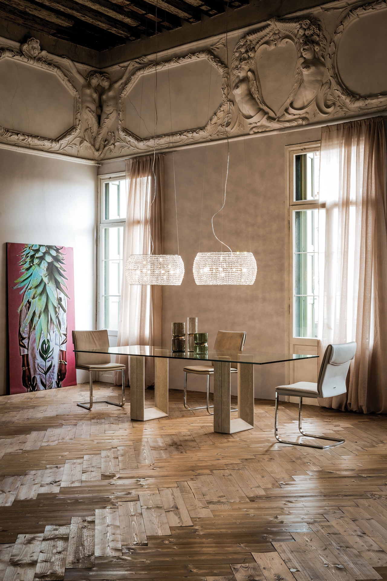 Cattelan Italia Diapason Glass Table, view 2