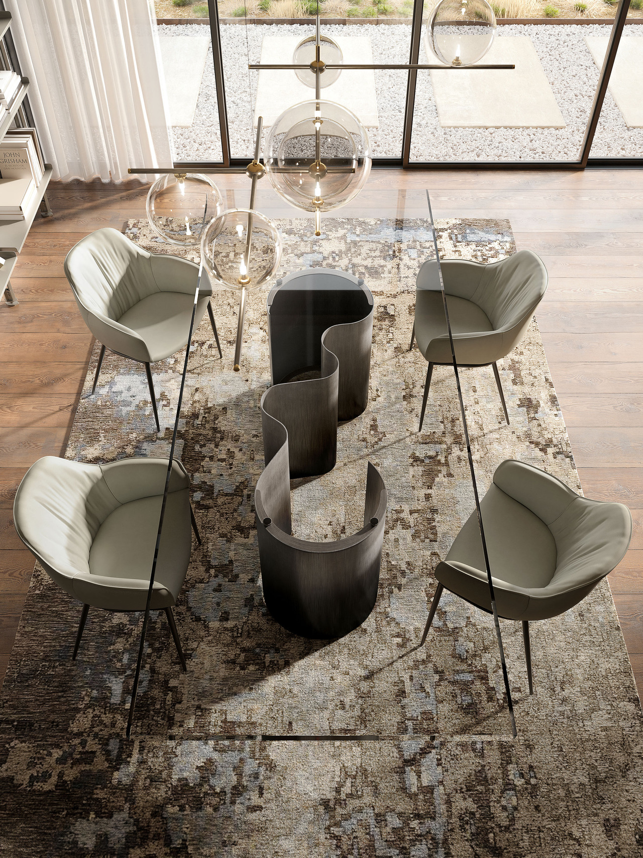 Cattelan Italia Papel Glass Table, view 3