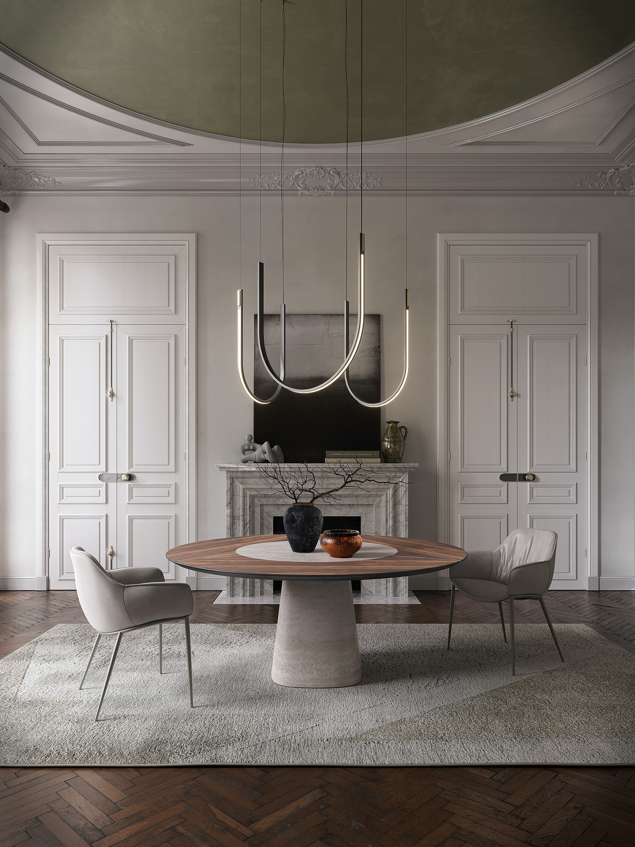Cattelan Italia Rado Ker-Wood Round Table, view 2