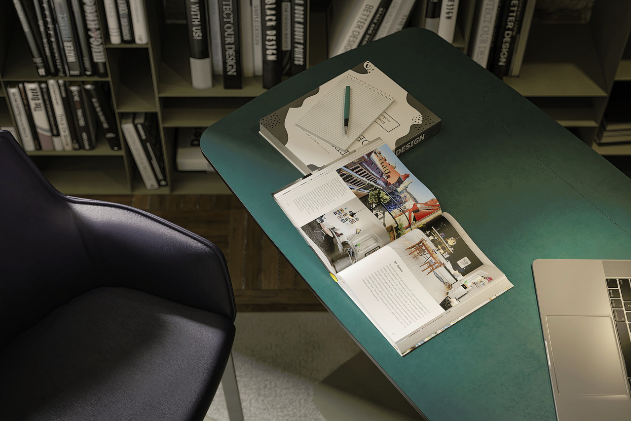 Cattelan Italia Runner Leather Desk, view 3