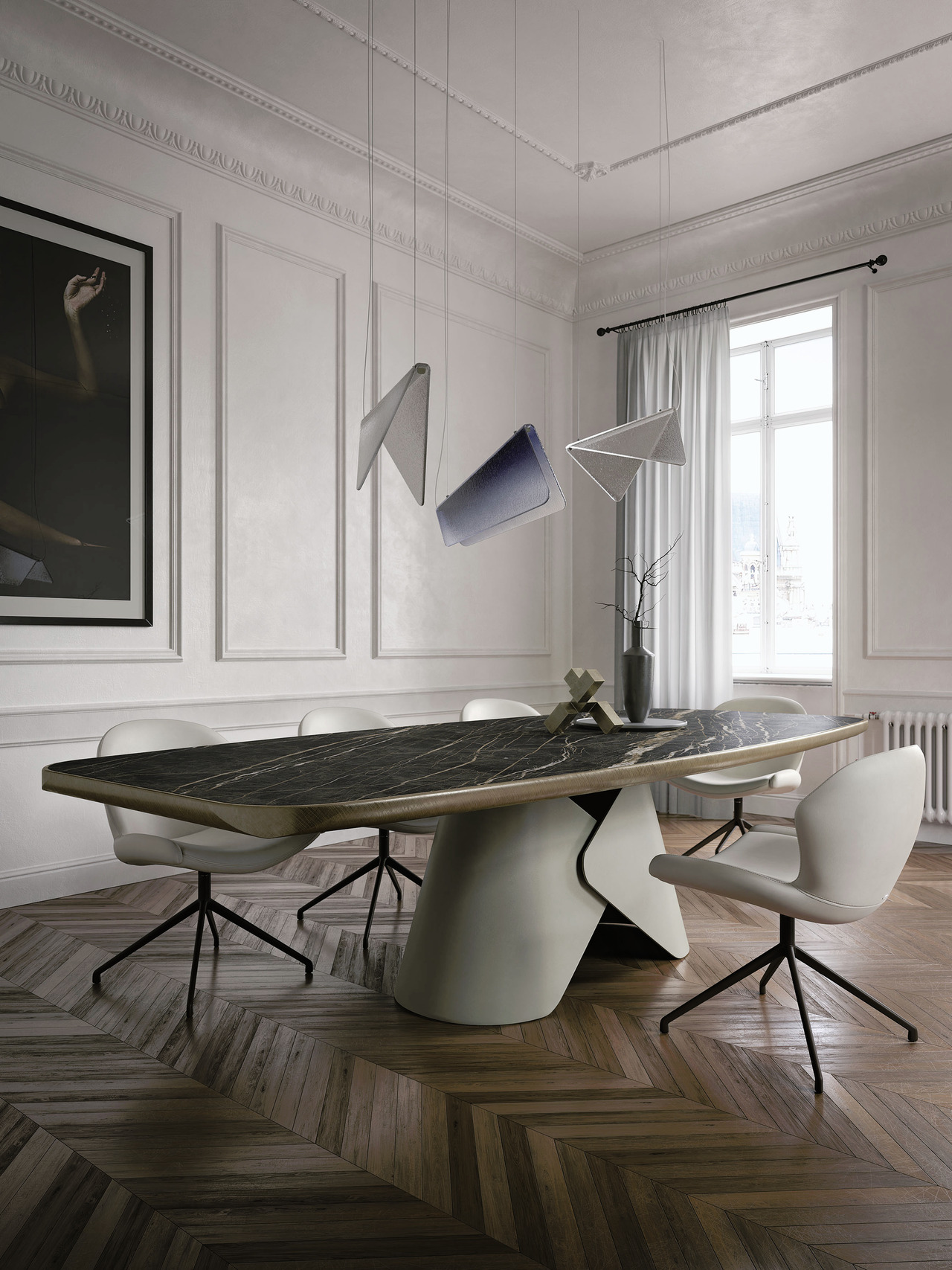 Cattelan Italia Scott Keramik Premium Dining Table, view 3