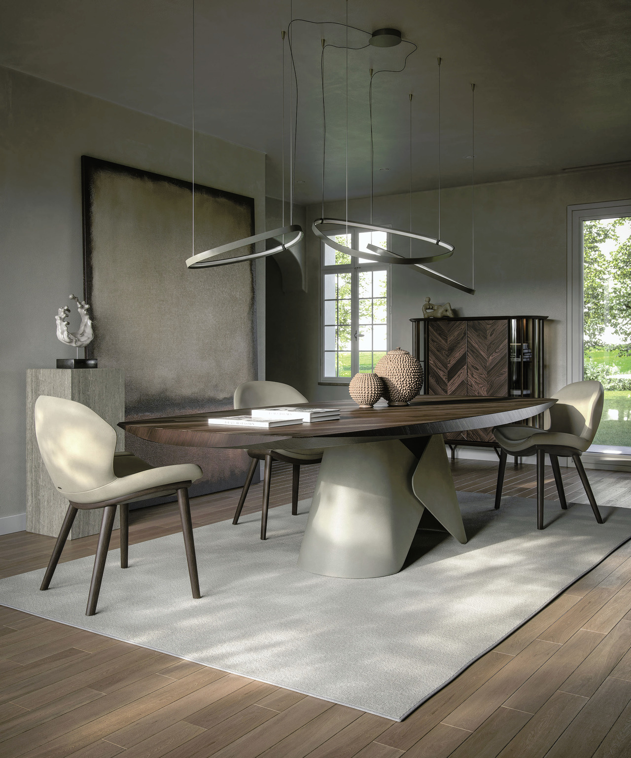 Cattelan Italia Scott Wood Table, view 3