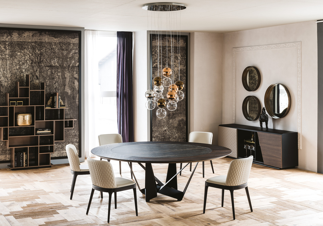 Cattelan Italia Skorpio Ker-Wood Round Table, view 2