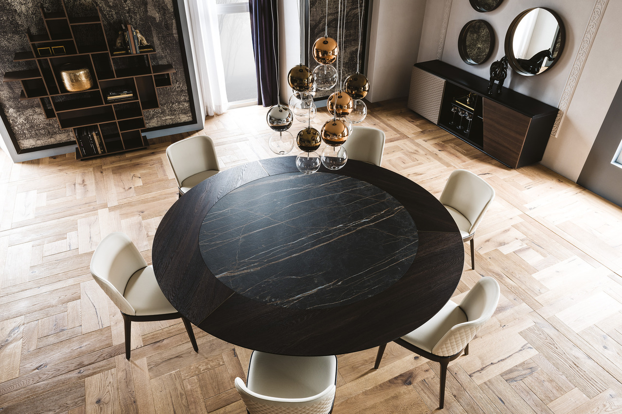 Cattelan Italia Skorpio Ker-Wood Round Table, view 3