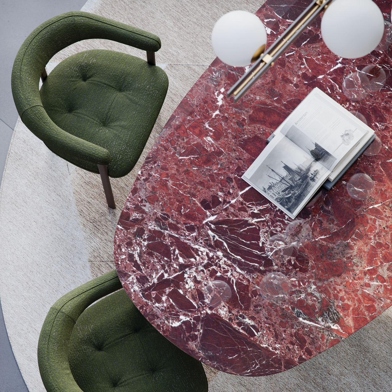 Cattelan Italia Skorpio Marble Table, view 4