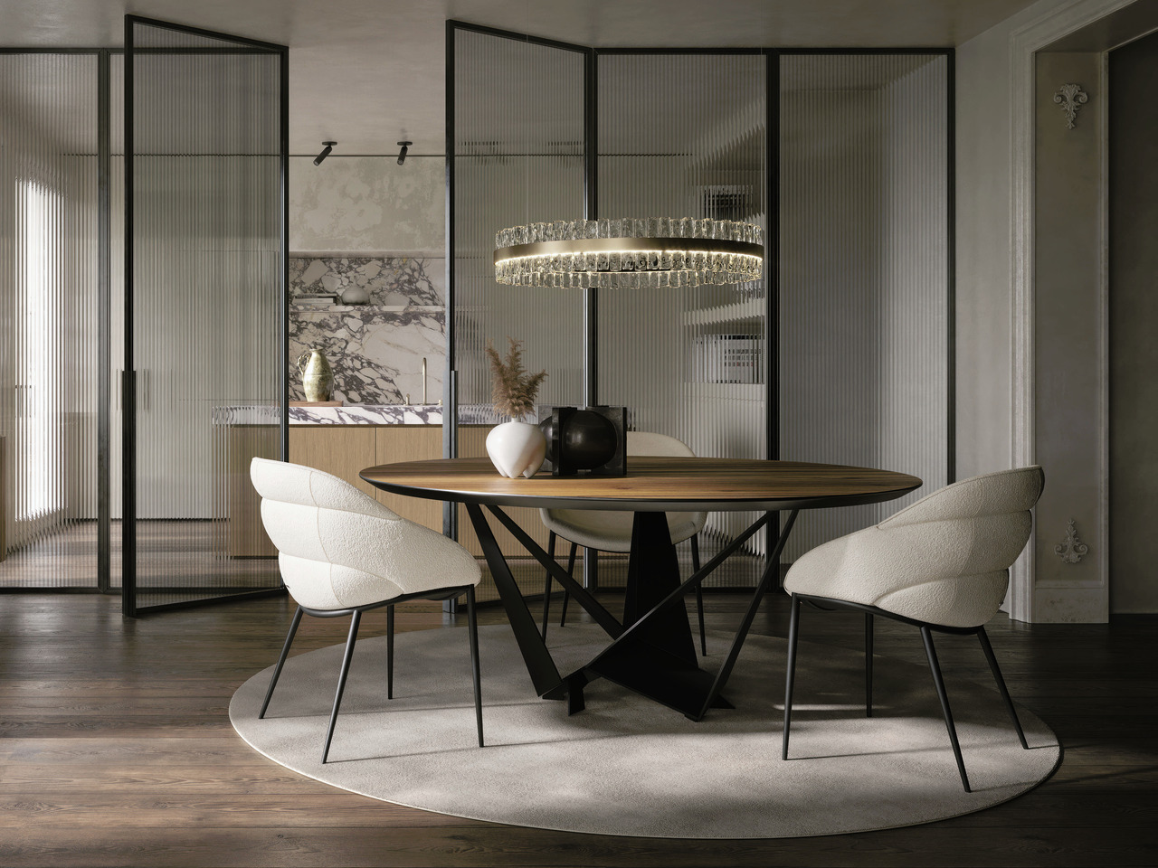 Cattelan Italia Skorpio Round Table, view 2