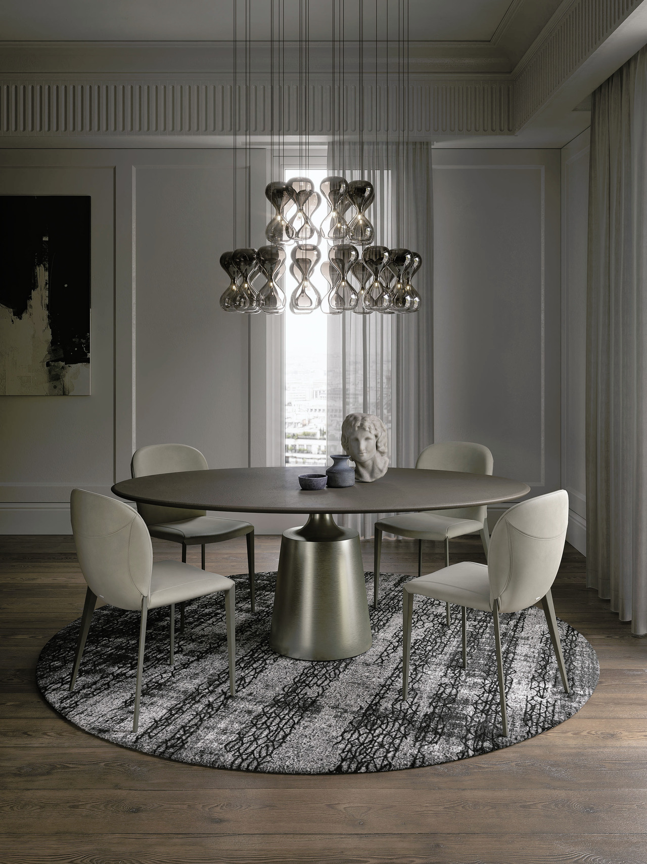 Cattelan Italia Yoda Argile Dining Table, view 2