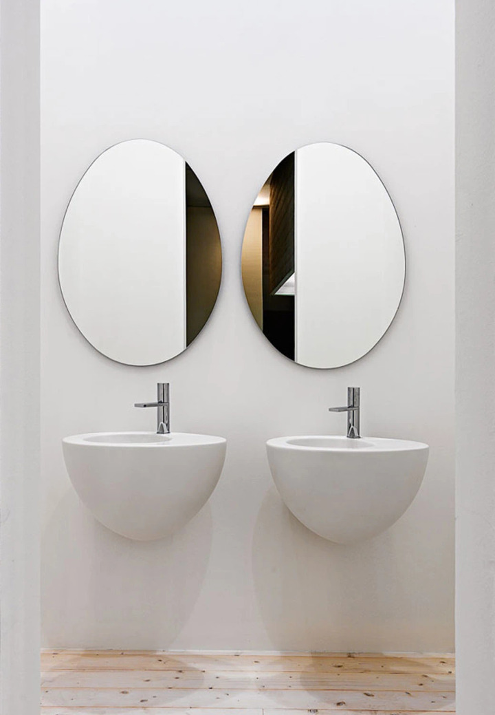 56 cm Wall-Hung Washbasin | Ceramica Cielo, view 2