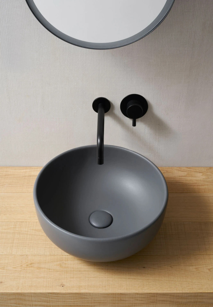 Shui Ø40 Countertop Basin Without Overflow, Ceramica Cielo, view 4