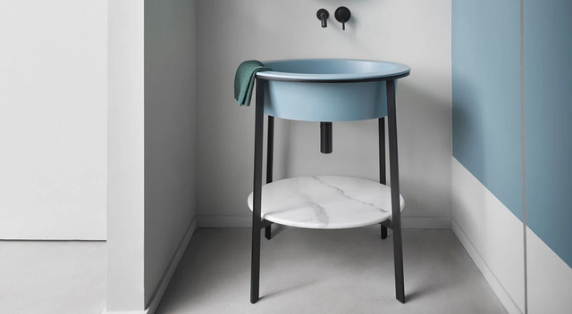 Catino Ovale Ceramica Cielo