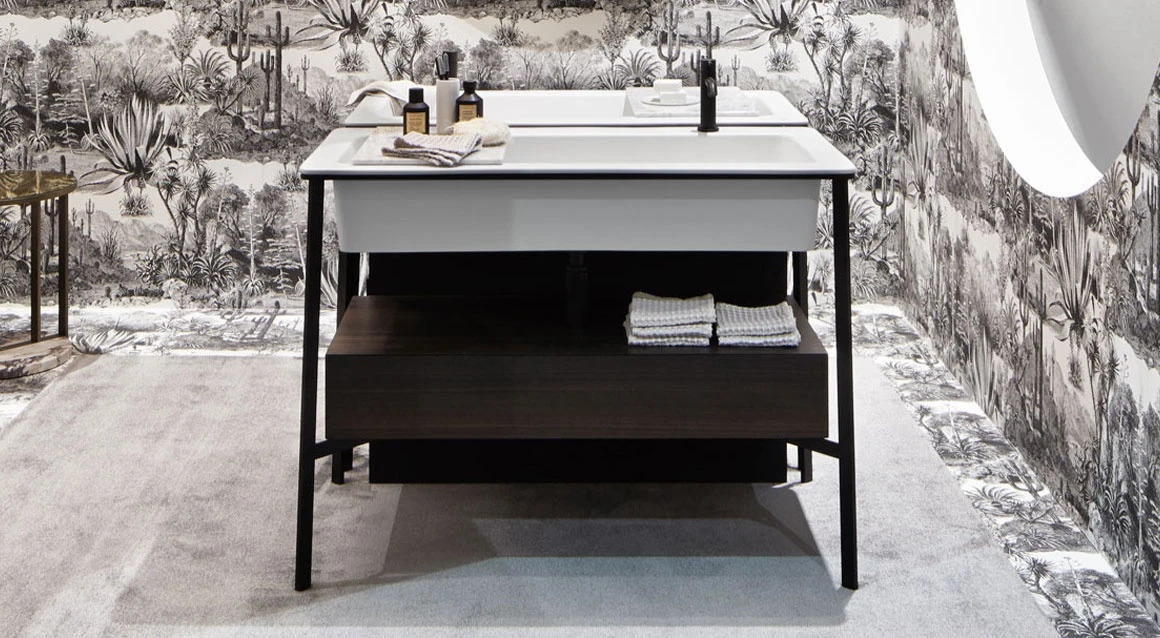 Catino Rettangolare with Shelf Ceramica Cielo
